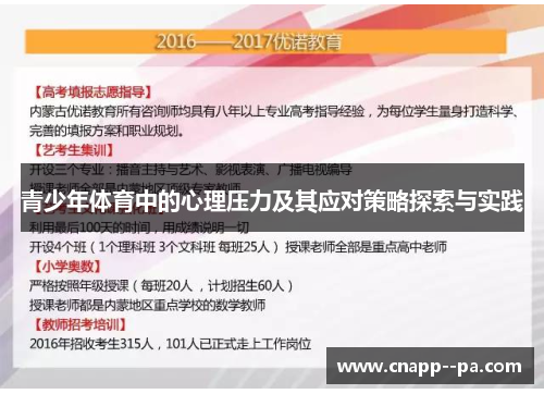 青少年体育中的心理压力及其应对策略探索与实践