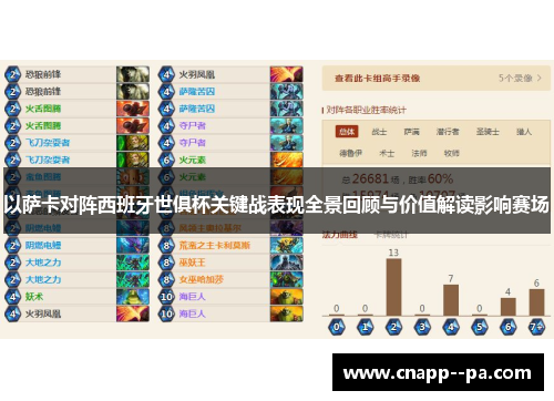 以萨卡对阵西班牙世俱杯关键战表现全景回顾与价值解读影响赛场